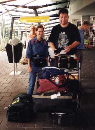 Monja and Ralph at Schiphol