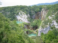 Plitvice big waterfall